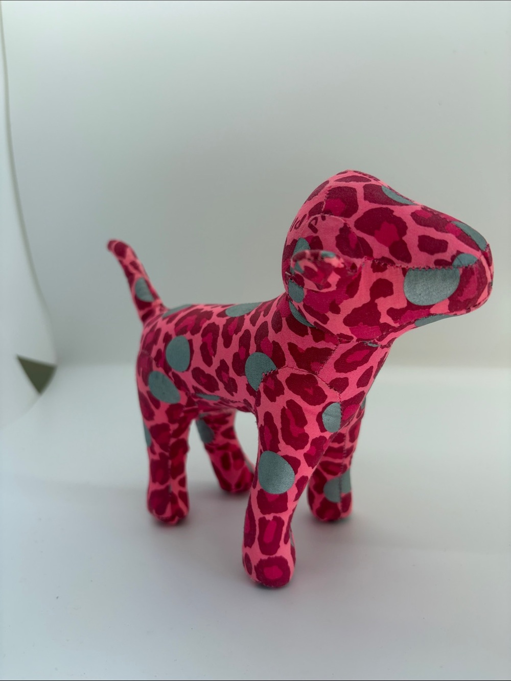 Victoria's Secret Pink Plush Dog Collectible Leopard Cheetah Polka Dot VS